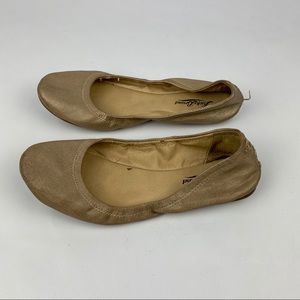 Lucky Brand gold ballet flats
